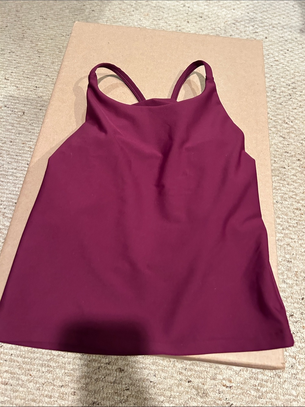 Old Navy Maroon Racerback Tank Top - Picture 5 of 5